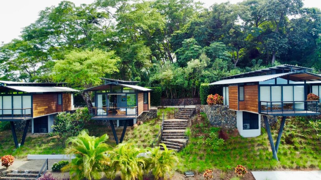 Private suites surrounded by tropical nature at Pacific Kalokairi adults-only boutique hotel in Tamarindo, Costa Rica.