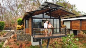 Couple enjoying the views from an Ocean View terrace at Pacific Kalokairi