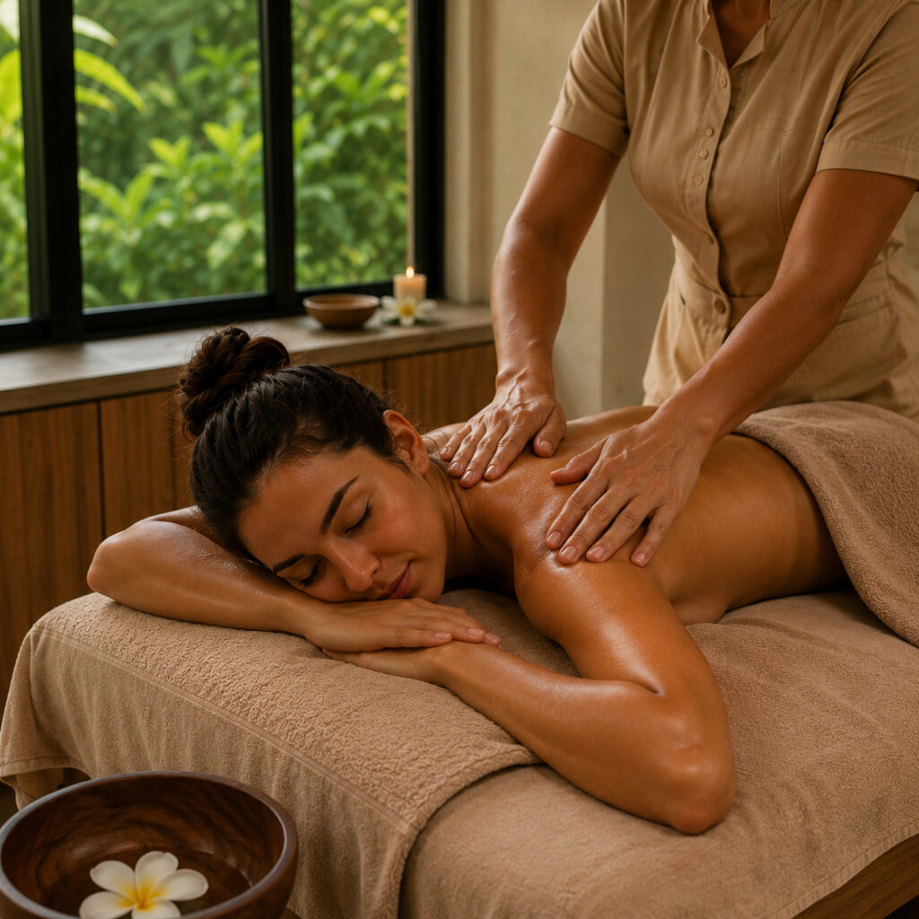 Relaxing massage treatment at Kalokairi Spa in Tamarindo, Costa Rica